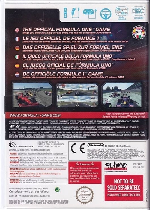 F1 2009 - Wii (B Grade) (Genbrug)